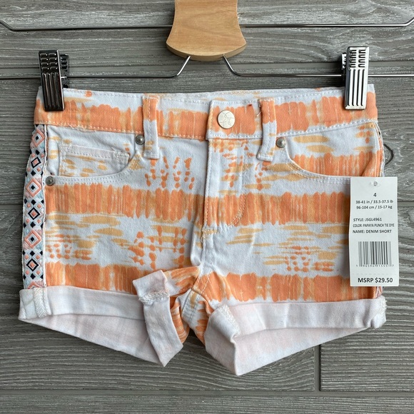 Jessica Simpson Papaya Punch Tie Dye shorts NEW - Picture 1 of 4